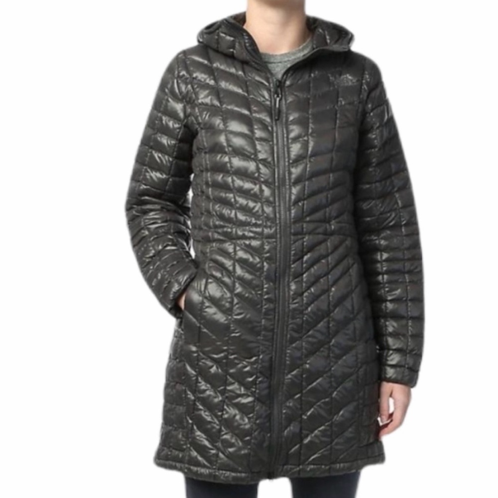 THE NORTH FACE Black Thermoball Quilted Coat Jacket Black Womens MEDIUM EUC